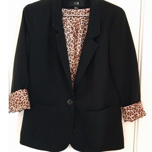 Black Blazer. Leopard Lining.